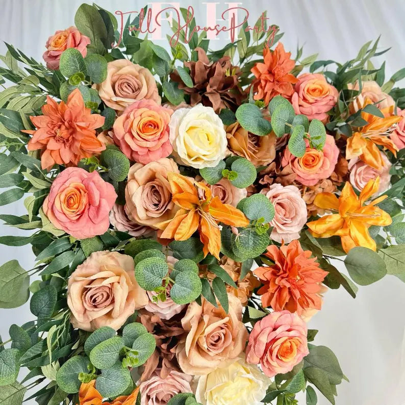 USA Local Stock---Wedding Arch Decoration with pink purple and white roses （Free matching curtains ）