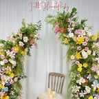 White Floral & Greenery Arch: Wedding Flower Arrangement (6ft + 7ft)