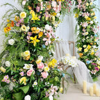 Wildflower Wedding Arch: Artificial Rose & Hydrangea Floral Arrangement