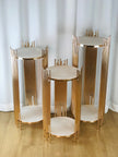 Gold Wedding Pedestal Stand Set
