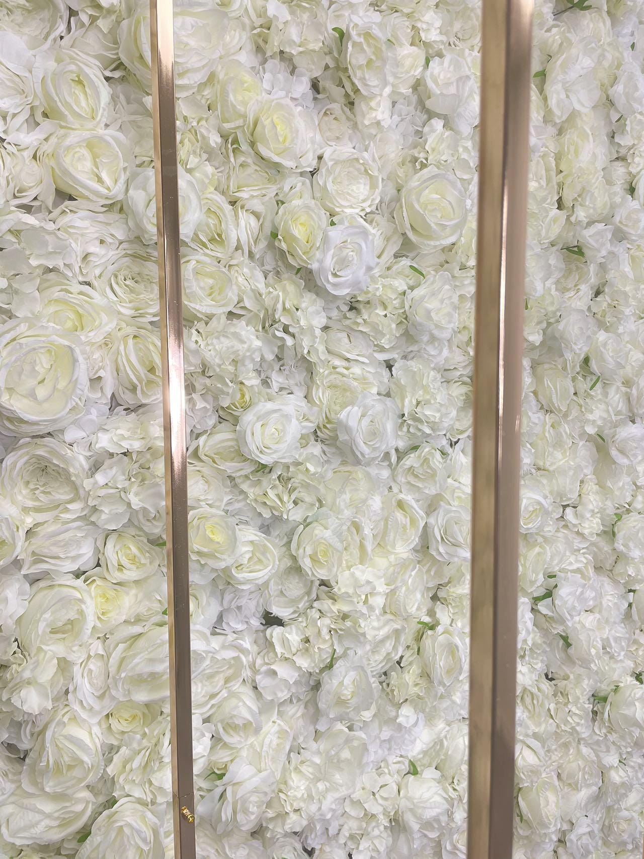 2 Piece  - 6.5ft Square Gold-Plated Floral Background Stand