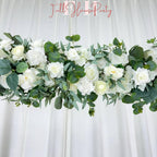 USA Local Stock---Wedding arch decoration with white roses and eucalyptus leaves