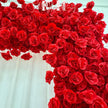 W8Ft x H8.53Ft Rollable Artificial Red Rose Arch Wedding Decoration, Flower Arch Wedding, Backdrop Flower Archway Party Decor for Events