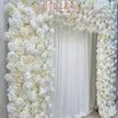 US seller---H 8.53 x W 8Ft Rollable Artificial White Rose Arch Wedding Decoration, Flower Arch Wedding, Backdrop Flower Archway Decoration