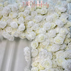 H8.53 xW8Ft Rollable Artificial White Rose Arch Wedding Decoration, Flower Arch Wedding,Backdrop Flower Archway