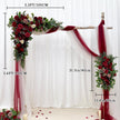 USA Local Stock---Wedding arch decoration withRed roses and eucalyptus leaves（Free matching curtains ）