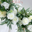 USA Local Stock---Wedding arch decoration with white roses and eucalyptus leaves