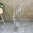 50“ - Clear Acrylic Tall Candle Holder with Crystal Glass Hurricane Tube, Suitable for Real Candles,wedding candlestick table centerpiece