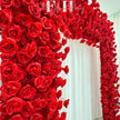 W8Ft x H8.53Ft Rollable Artificial Red Rose Arch Wedding Decoration, Flower Arch Wedding, Backdrop Flower Archway Party Decor for Events