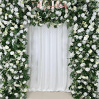 US Seller---W8Ft x H8.53Ft Rollable Artificial  roses and green plants Arch Wedding Decoration, Flower Arch Wedding, Backdrop  Archway Party