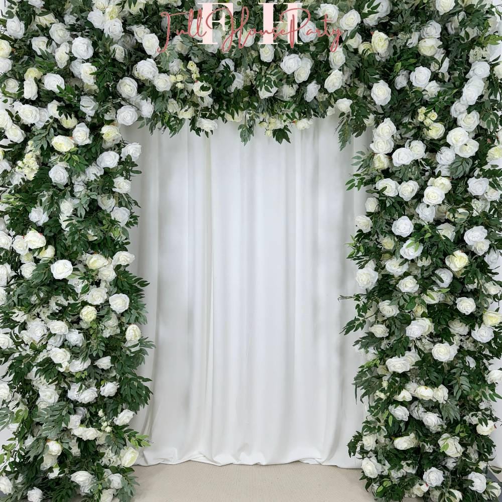 US Seller---W8Ft x H8.53Ft Rollable Artificial  roses and green plants Arch Wedding Decoration, Flower Arch Wedding, Backdrop  Archway Party