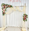 USA Local Stock---Spring Wedding arch decoration with Champagne rose, light brown rose and eucalyptus leaves（Free matching curtains ）