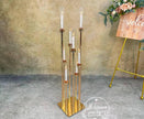 50''-Gold 8 Arm Metal  Candle Holder, Tall Stand Glass Candles, Candle Holders, Wedding, Shower Party, Event Table Centerpiece