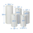 Metal Cylinder Stands for Party, 5Pcs/Set Large White Cylindros Para Fiestas Redondos Blancos, Elegant Cylinder Stand for Event Decorations