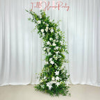 US Seller---Greenery Eucalyptus White Rose Flower Archway, Wedding Backdrop Flower Archway, Wedding Flower Arrangement, Stage Outdoor Party