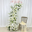 Wedding Archway Artificial Ivory Rose  Archway,Flower Row Arrrangement Marriage Wedding PillarFlower,Wedding Flower Party Event backdrop