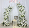 Wedding Archway Artificial Ivory Rose  Archway,Flower Row Arrrangement Marriage Wedding PillarFlower,Wedding Flower Party Event backdrop