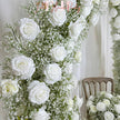 U.S. Local Stock- Baby’s Breath Flower Arches For Weddings, DIY Floral Row Arrangement, Flower Wedding Arch for Event Backdrop Decoration