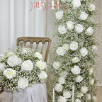 U.S. Local Stock- Baby’s Breath Flower Arches For Weddings, DIY Floral Row Arrangement, Flower Wedding Arch for Event Backdrop Decoration