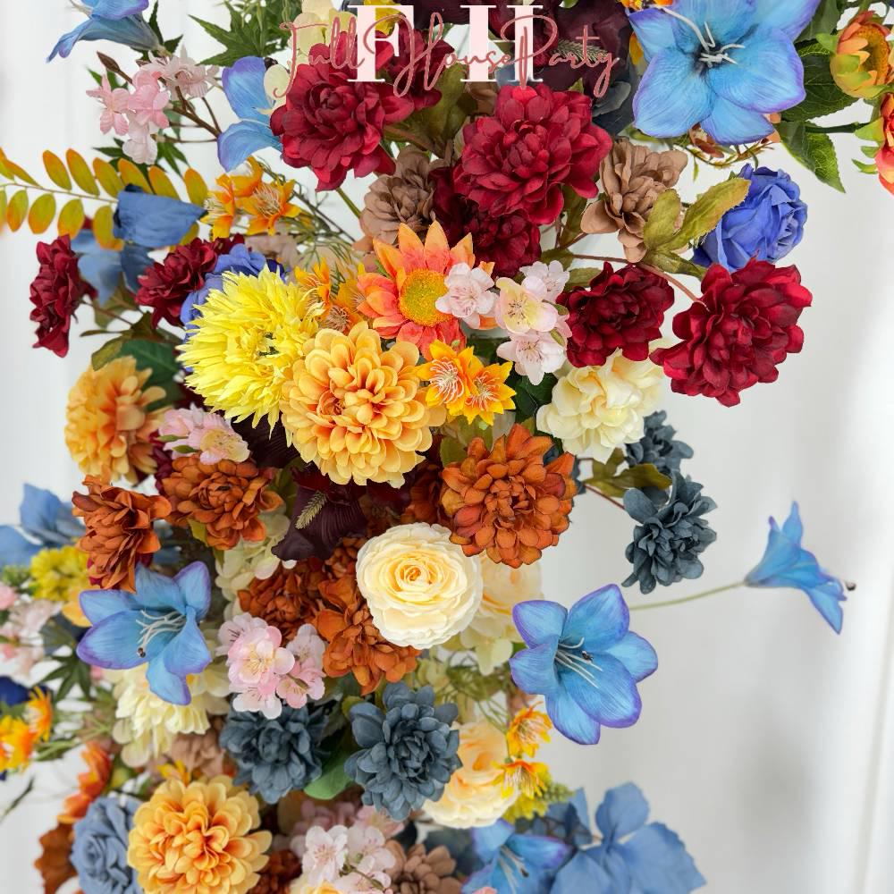 U.S. Local Stock -Wildflower-Inspired Spring and Summer Wedding Arch Décor.Wedding Archway Artificial  Rose  Archway,Flower Row Arrrangement