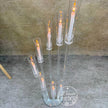 50“ - Clear Acrylic Tall Candle Holder with Crystal Glass Hurricane Tube, Suitable for Real Candles,wedding candlestick table centerpiece