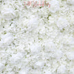 3D White Rose and Dahlia  Fabric Backdrop Flower Wall, Wedding Party Photo Background, Wedding Decoration, Easy and Quick Assembly