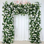 US Seller---W8Ft x H8.53Ft Rollable Artificial  roses and green plants Arch Wedding Decoration, Flower Arch Wedding, Backdrop  Archway Party