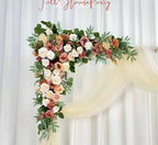 USA Local Stock---Spring Wedding arch decoration with Champagne rose, light brown rose and eucalyptus leaves（Free matching curtains ）