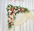 USA Local Stock---Spring Wedding arch decoration with Champagne rose, light brown rose and eucalyptus leaves（Free matching curtains ）