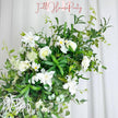 US Seller---Greenery Eucalyptus White Rose Flower Archway, Wedding Backdrop Flower Archway, Wedding Flower Arrangement, Stage Outdoor Party