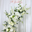 Wedding Archway Artificial Ivory Rose  Archway,Flower Row Arrrangement Marriage Wedding PillarFlower,Wedding Flower Party Event backdrop