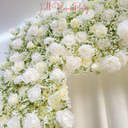 H8.53 xW8Ft Rollable Artificial White Rose Arch Wedding Decoration, Flower Arch Wedding,Backdrop Flower Archway