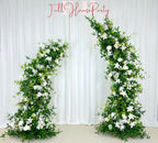 US Seller---Greenery Eucalyptus White Rose Flower Archway, Wedding Backdrop Flower Archway, Wedding Flower Arrangement, Stage Outdoor Party