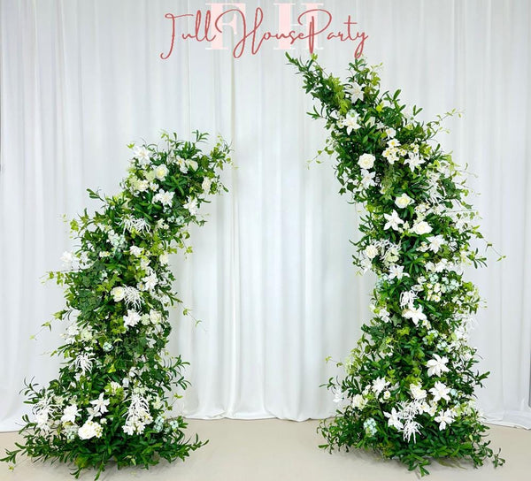 Greenery Eucalyptus White Rose Flower Arch