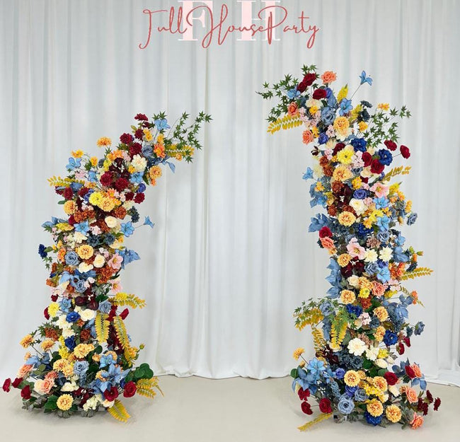 U.S. Local Stock -Wildflower-Inspired Spring and Summer Wedding Arch Décor.Wedding Archway Artificial  Rose  Archway,Flower Row Arrrangement