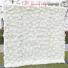 3D White Rose and Dahlia Flower Wall