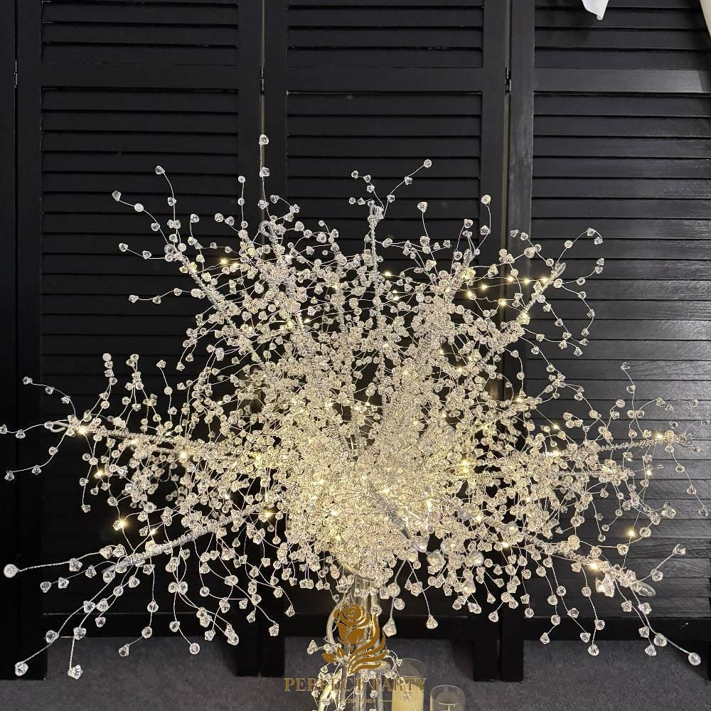 2 Pack | 34" LED Crystal Tree Lights - Centerpiece for Weddings & Parties, Romantic Lighting, Perfect for Indoor and  Outdoor Celebrations