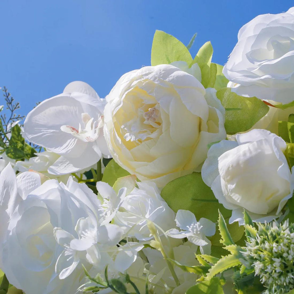 US Stock---5D Rose Flower Wall 8x8ft, Fabric Flower Wall Backdrop, Rolling Up Curtain Wall, Wedding Party Photo Booth Backdrop