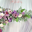 USA Local Stock---Wedding Arch Decoration with pink purple and white roses （Free matching curtains ）