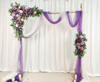 USA Local Stock---Wedding Arch Decoration with pink purple and white roses （Free matching curtains ）