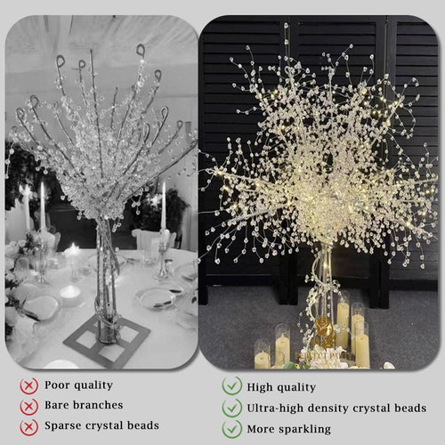 2 PCS/ 34''H LED Crystal Tree Lights - Centerpiece for Weddings Parties, , Perfect for Indoor or Outdoor Celebrations