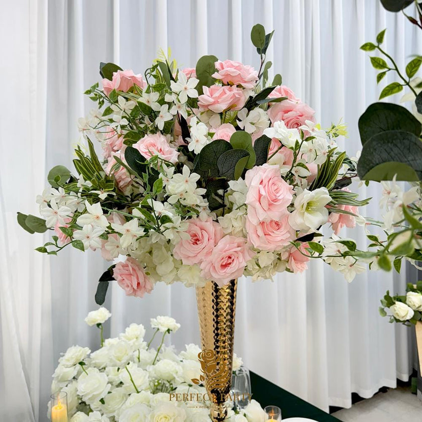 24'' Blush Rose Floral Hemispheres (2-Pack)