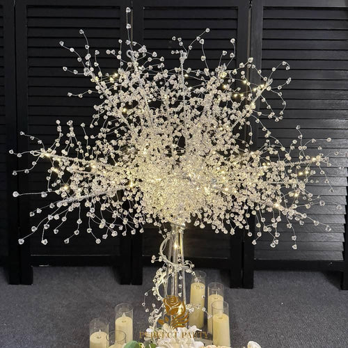 2-piece 34-inch LED crystal tree lights for wedding and party centerpieces