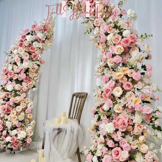 US seller---Blush Pink Wedding Arch Flowers – Spring-Inspired Floral Arrangement for Ceremony Arches, Columns & Backdrops