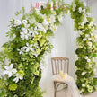 White Floral & Greenery Arch: Wedding Flower Arrangement (6ft + 7ft)