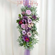 USA Local Stock---Wedding Arch Decoration with pink purple and white roses （Free matching curtains ）