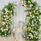 U.S. Local Stock – Spring-Inspired Flower Arches For Weddings, DIY Floral Row Arrangement, Flower Wedding Arch for Event Backdrop Decoration