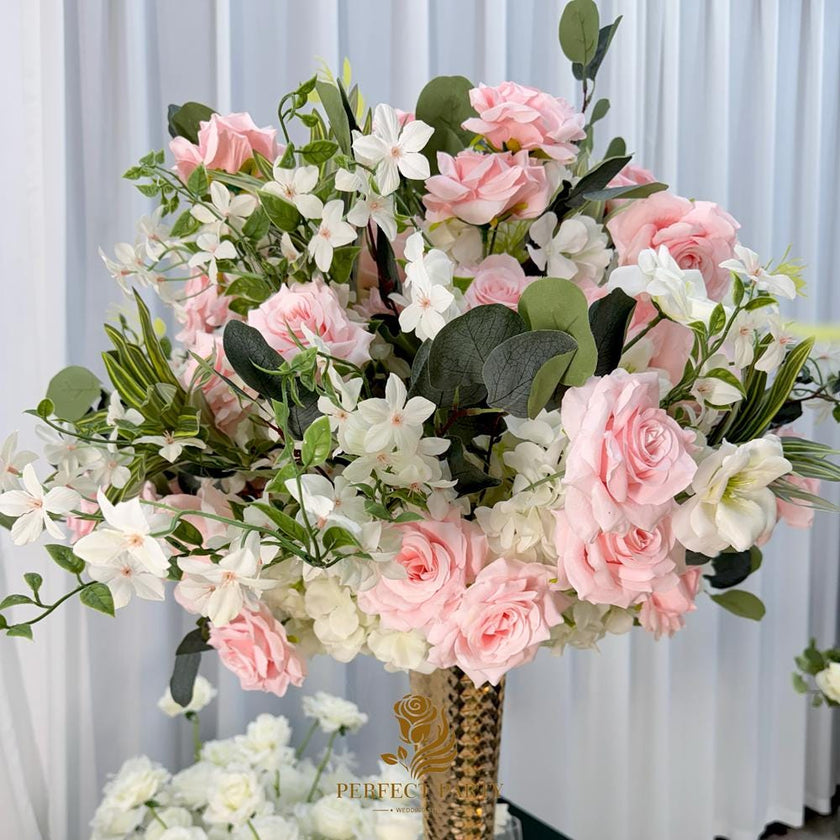 24'' Blush Rose Floral Hemispheres (2-Pack)