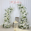Wedding Arch Flower Artificial Ivory Rose  Archway,Flower Row Arrangement Marriage Wedding PillarFlower,Wedding Flower Party Event backdrop