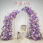 US Seller – Purple Rose Wedding Arch Flowers, Artificial Rose Archway Décor, Flower Row Arrangement for Wedding Ceremony (6ft + 7ft)